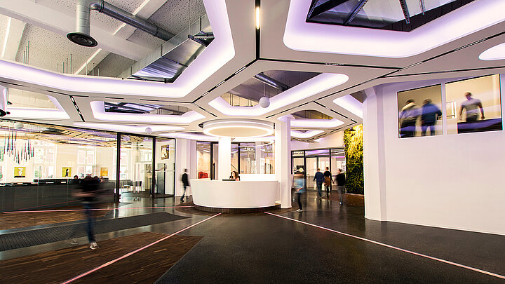 Der Empfangsbereich am G DATA Campus in Bochum